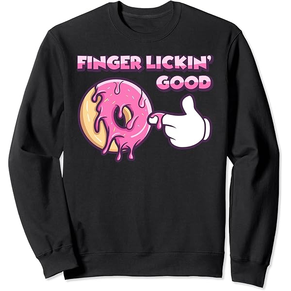 Amazon.com: Finger Lickin' Good Dripping Donut Funny Graphic